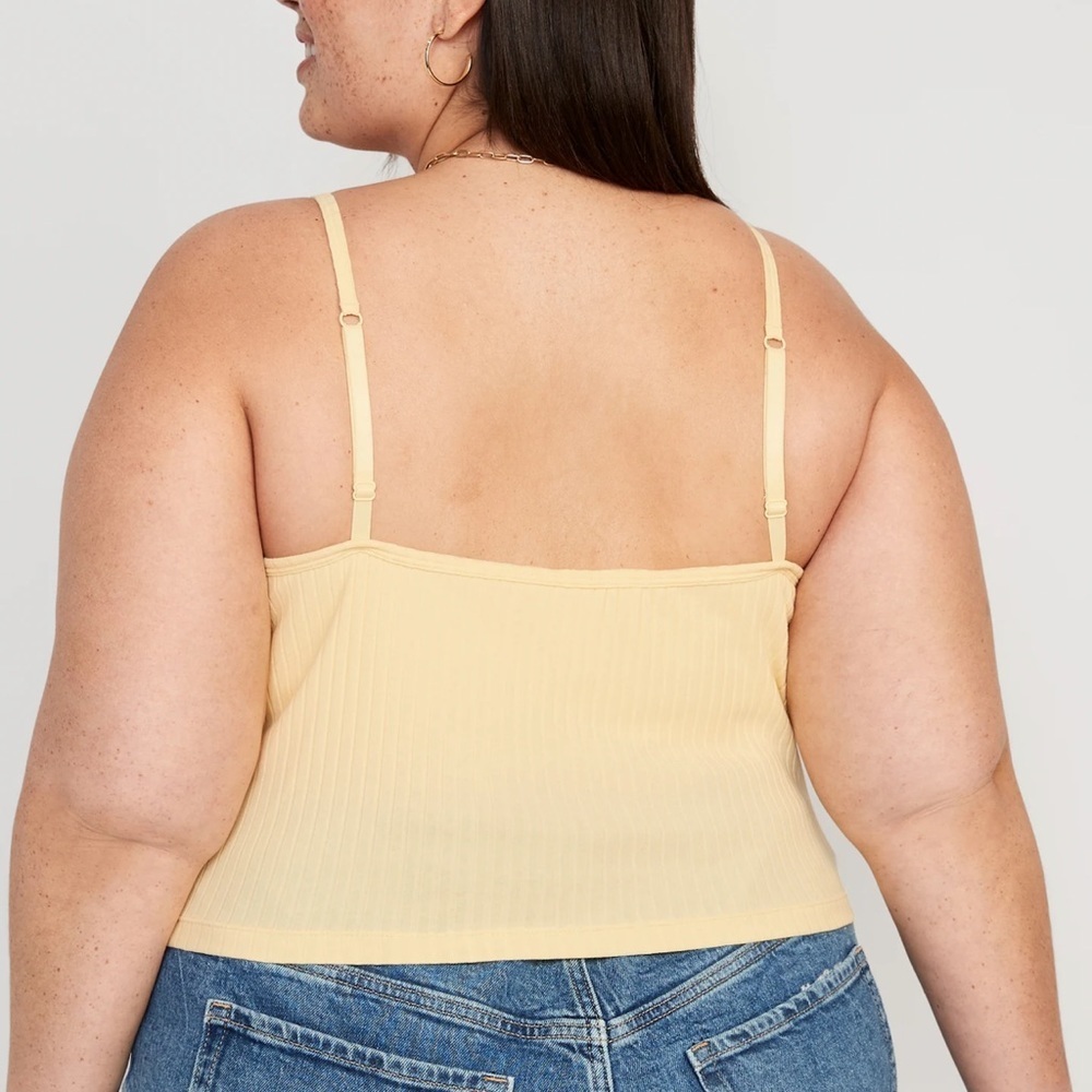 Strappy Rib-Knit Cropped Tank Top for Women - Picture 5 of 12